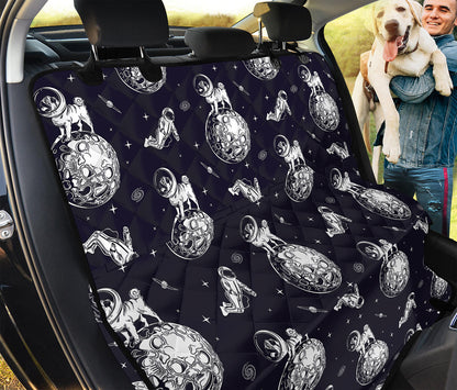 Astronaut Pug In Space Pattern Print Pet Car Back Seat Cover