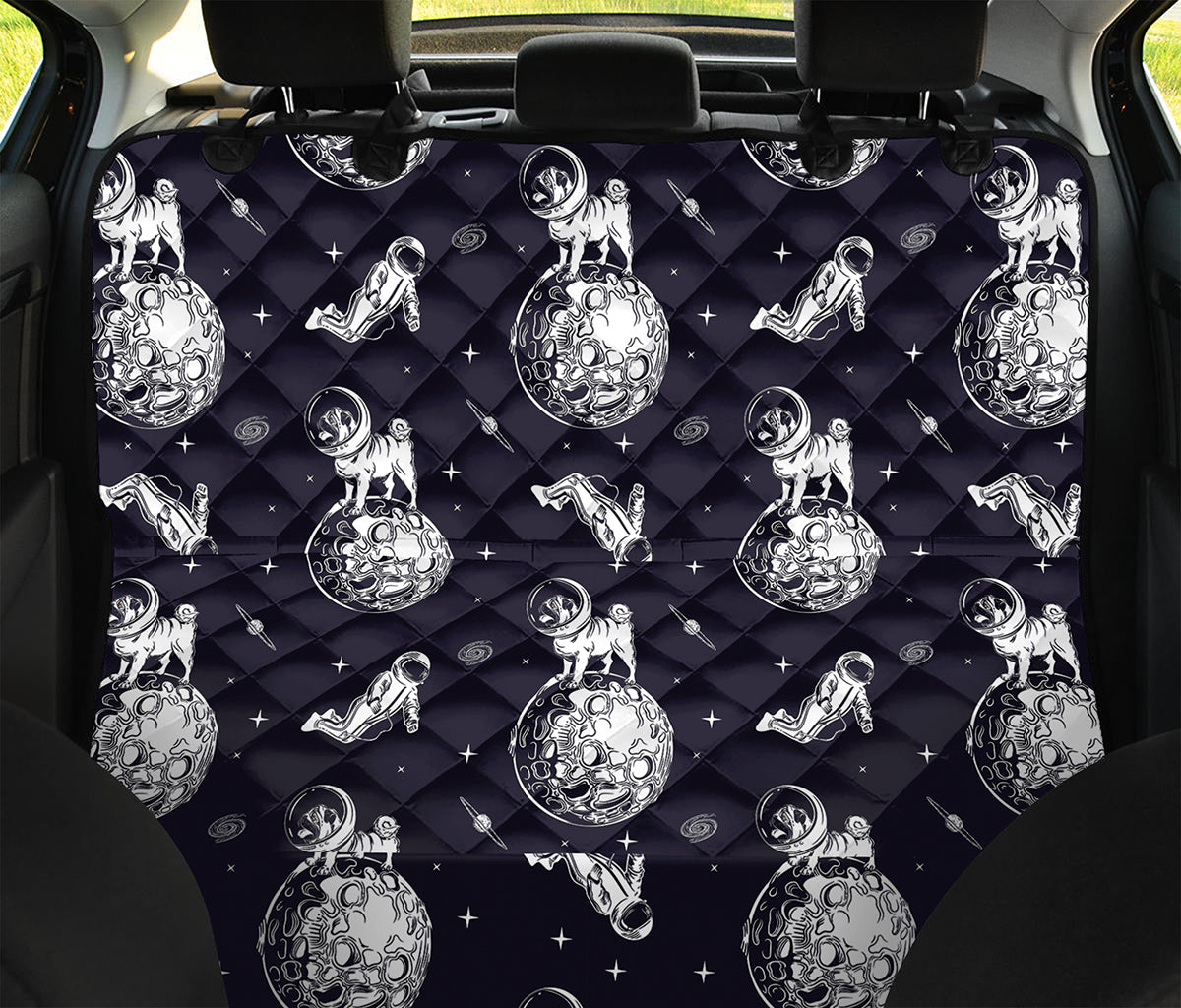 Astronaut Pug In Space Pattern Print Pet Car Back Seat Cover