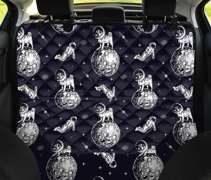 Astronaut Pug In Space Pattern Print Pet Car Back Seat Cover