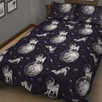 Astronaut Pug In Space Pattern Print Quilt Bed Set