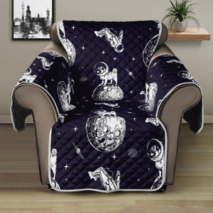 Astronaut Pug In Space Pattern Print Recliner Protector