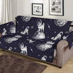 Astronaut Pug In Space Pattern Print Sofa Protector