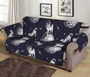 Astronaut Pug In Space Pattern Print Sofa Protector