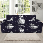 Astronaut Pug In Space Pattern Print Sofa Slipcover