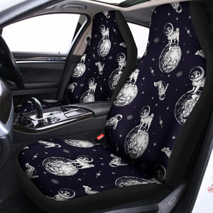 Astronaut Pug In Space Pattern Print Universal Fit Car Seat Covers