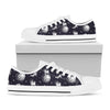 Astronaut Pug In Space Pattern Print White Low Top Shoes