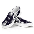 Astronaut Pug In Space Pattern Print White Slip On Sneakers