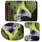 Atheris Nitschei Snake Print 3 Piece Bath Mat Set