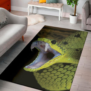 Atheris Nitschei Snake Print Area Rug