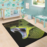 Atheris Nitschei Snake Print Area Rug