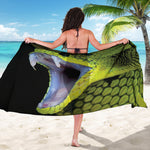 Atheris Nitschei Snake Print Beach Sarong Wrap