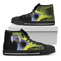 Atheris Nitschei Snake Print Black High Top Sneakers