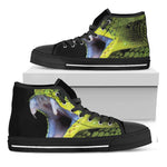 Atheris Nitschei Snake Print Black High Top Shoes