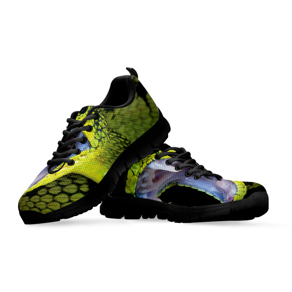 Atheris Nitschei Snake Print Black Sneakers