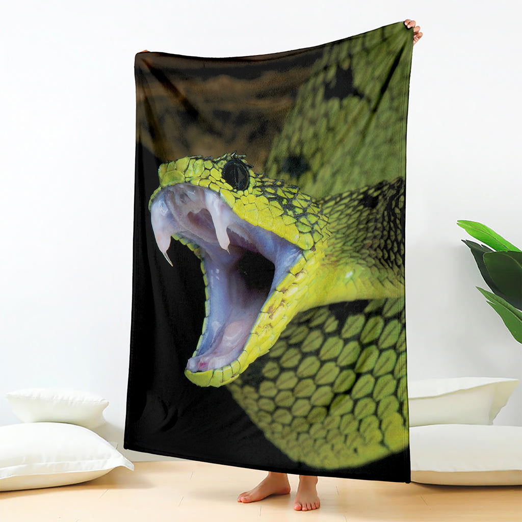 Atheris Nitschei Snake Print Blanket