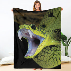 Atheris Nitschei Snake Print Blanket