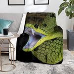 Atheris Nitschei Snake Print Blanket