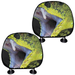 Atheris Nitschei Snake Print Car Headrest Covers