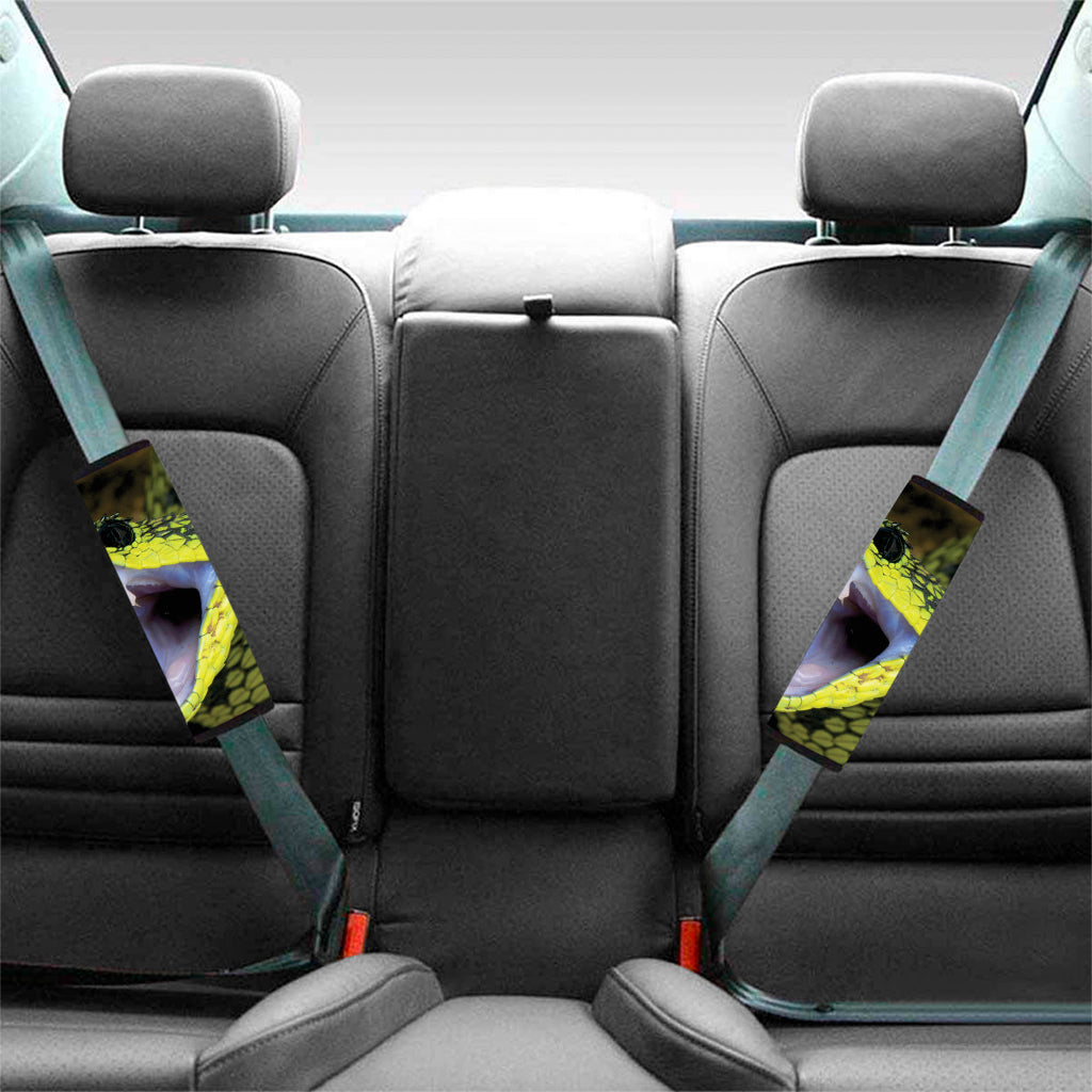 Atheris Nitschei Snake Print Car Seat Belt Covers