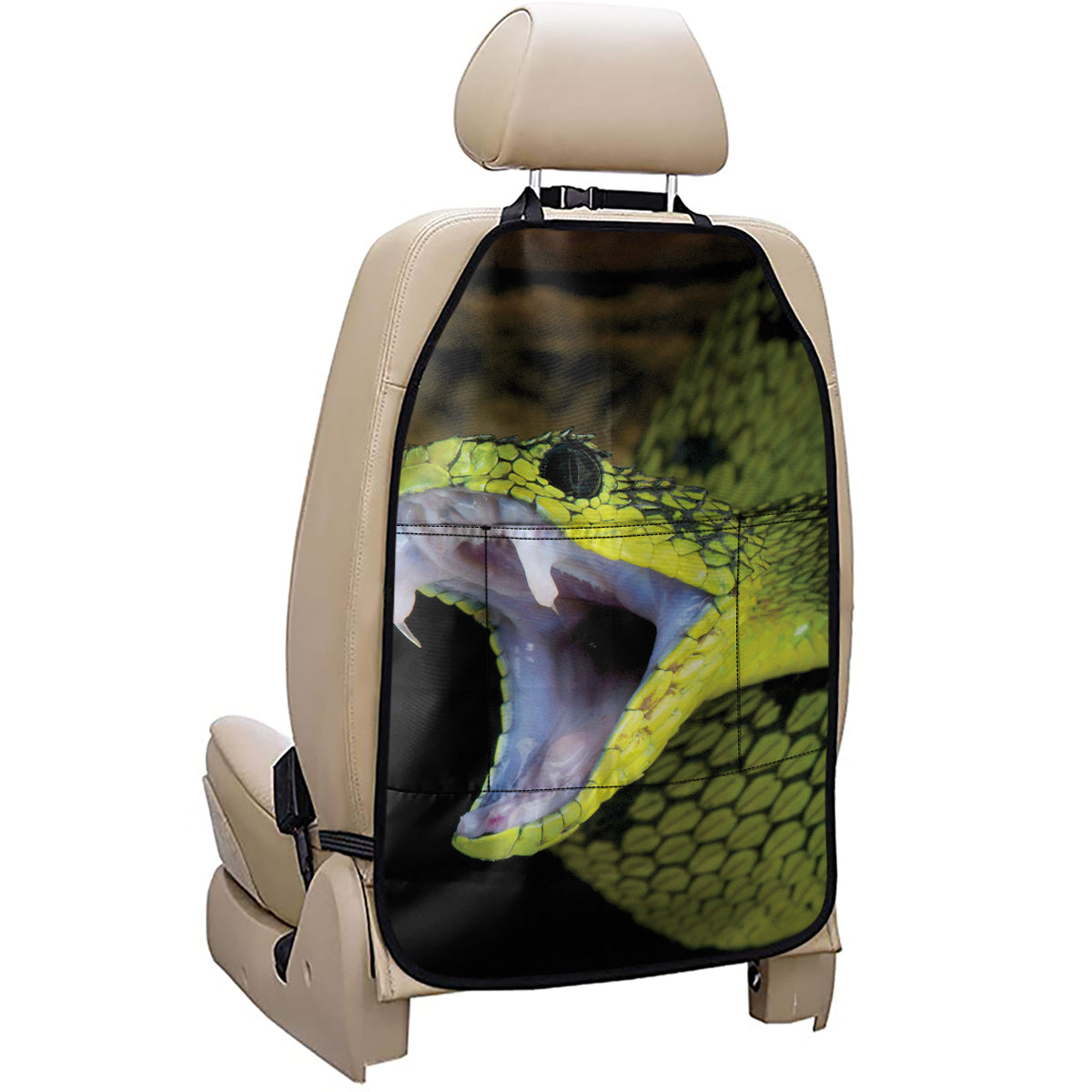 Atheris Nitschei Snake Print Car Seat Organizers