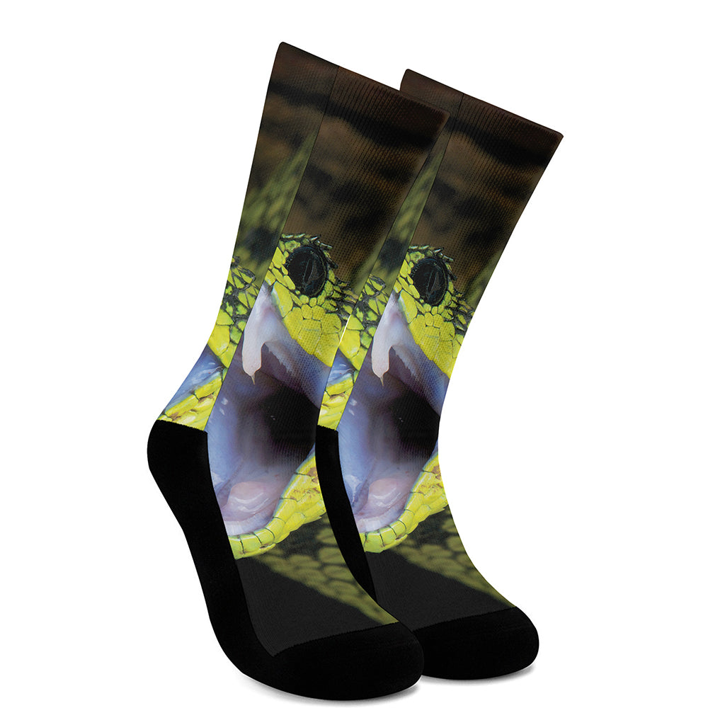 Atheris Nitschei Snake Print Crew Socks