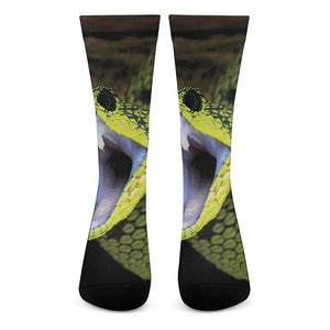 Atheris Nitschei Snake Print Crew Socks