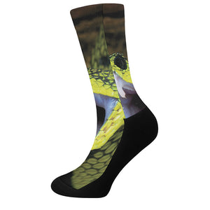 Atheris Nitschei Snake Print Crew Socks