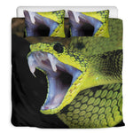 Atheris Nitschei Snake Print Duvet Cover Bedding Set
