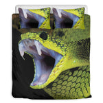 Atheris Nitschei Snake Print Duvet Cover Bedding Set