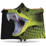 Atheris Nitschei Snake Print Hooded Blanket