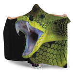 Atheris Nitschei Snake Print Hooded Blanket