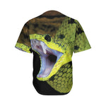 Atheris Nitschei Snake Print Men's Baseball Jersey