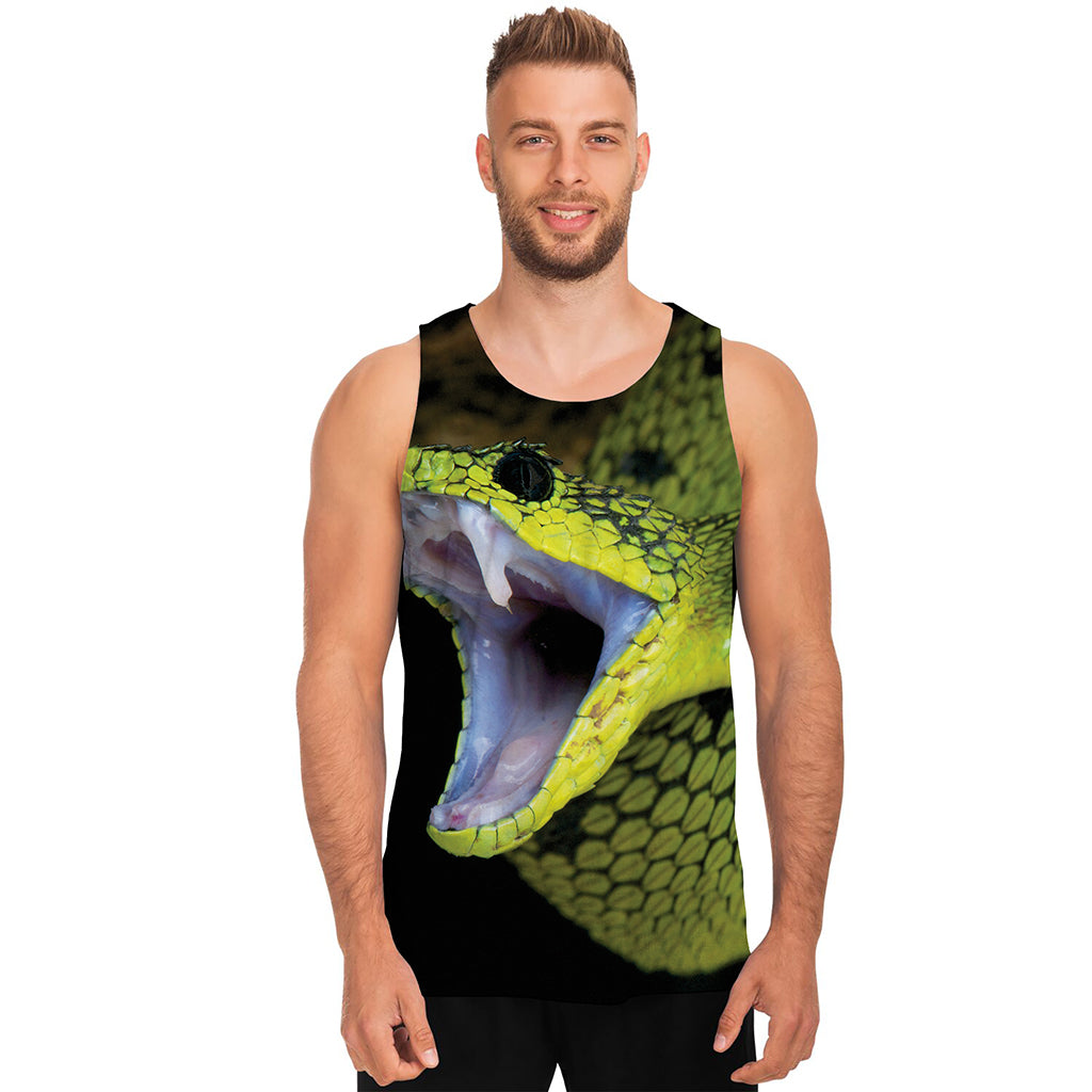 Atheris Nitschei Snake Print Men's Tank Top
