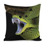 Atheris Nitschei Snake Print Pillow Cover