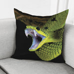 Atheris Nitschei Snake Print Pillow Cover