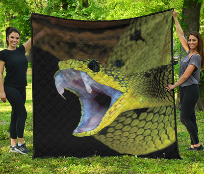 Atheris Nitschei Snake Print Quilt