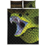 Atheris Nitschei Snake Print Quilt Bed Set
