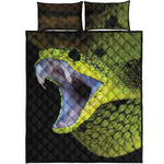 Atheris Nitschei Snake Print Quilt Bed Set
