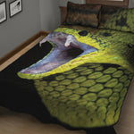 Atheris Nitschei Snake Print Quilt Bed Set