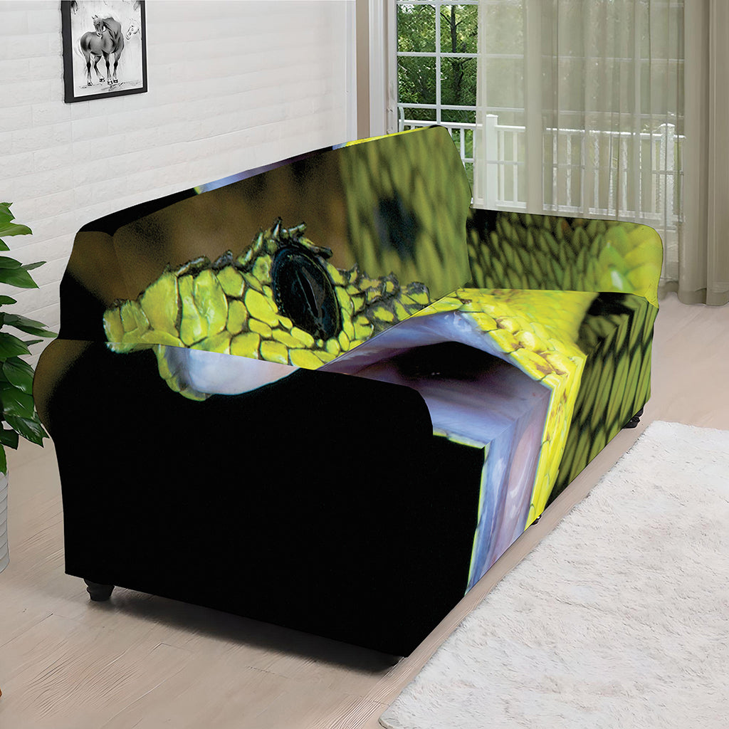 Atheris Nitschei Snake Print Sofa Cover