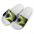 Atheris Nitschei Snake Print White Slide Sandals