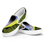 Atheris Nitschei Snake Print White Slip On Shoes