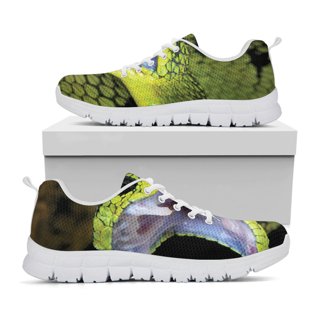 Atheris Nitschei Snake Print White Sneakers