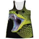 Atheris Nitschei Snake Print Women's Racerback Tank Top