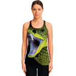Atheris Nitschei Snake Print Women's Racerback Tank Top