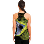 Atheris Nitschei Snake Print Women's Racerback Tank Top