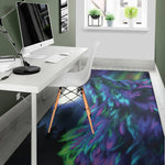 Aurora Howling Wolf Spirit Print Area Rug