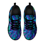 Aurora Howling Wolf Spirit Print Black Sneakers