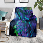Aurora Howling Wolf Spirit Print Blanket