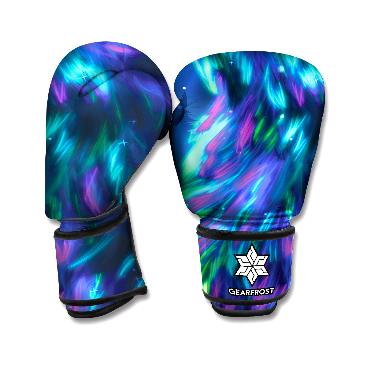 Aurora Howling Wolf Spirit Print Boxing Gloves